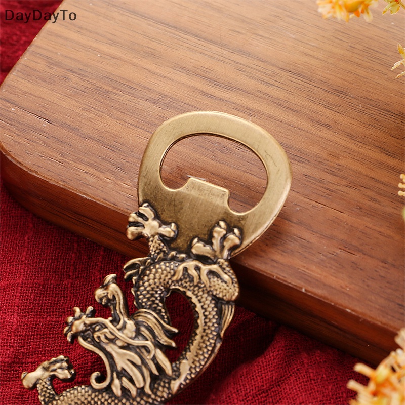 Dụng Cụ Mở Nắp Chai Hình Đầu Rồng Bằng Đồng Thau Phong Cách Cổ Điển