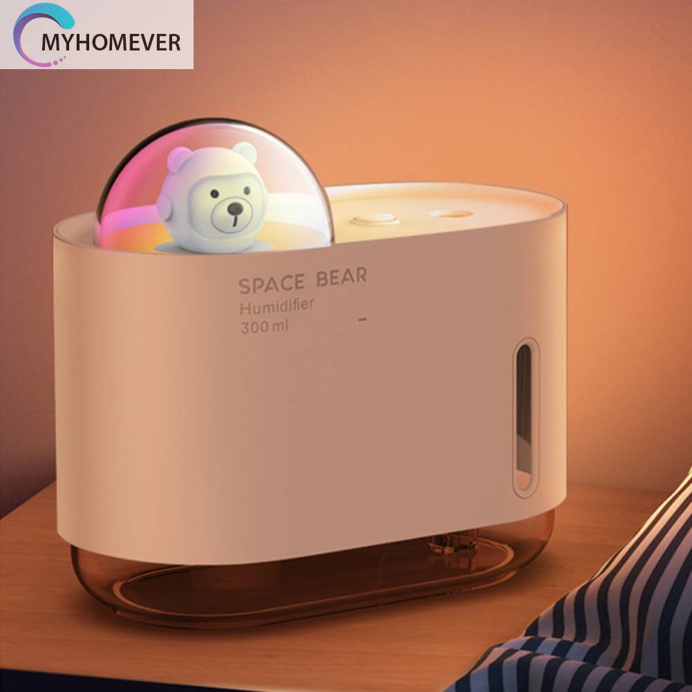 Máy Phun Sương Tạo Ẩm 300ML Có Đèn Nhiều Màu Sắc