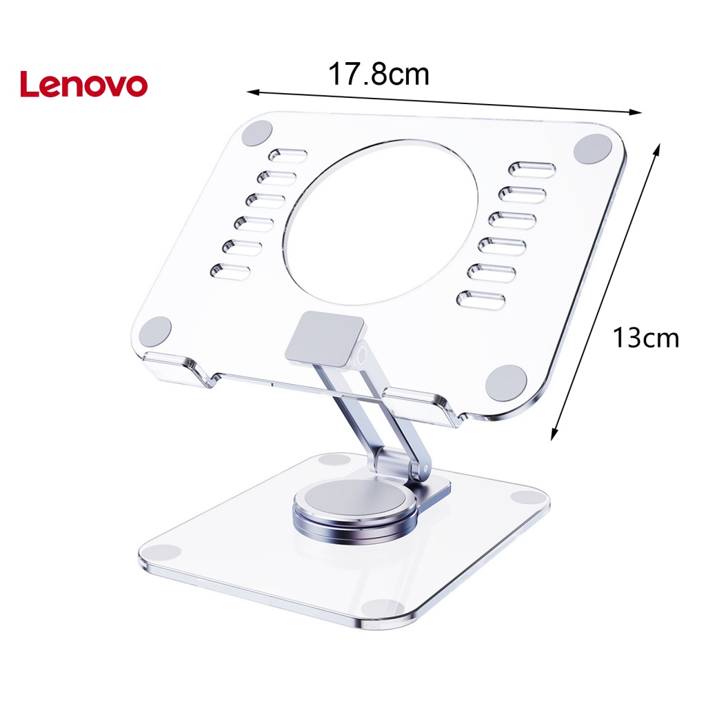 Giá Đỡ Máy Tính Bảng Trong Suốt Không Trượt Xoay 360 Độ Hình Hoa Hướng Dương