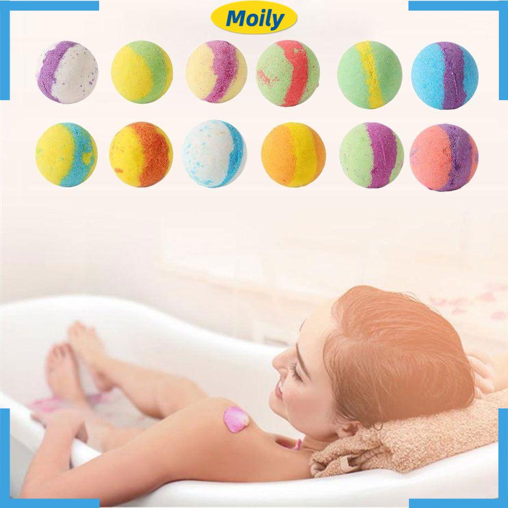 MOILYVN Bóng Muối Tắm Hữu Cơ Handmade Nhiều Lớp Nhiều Màu Sắc Dành Cho Phòng Tắm