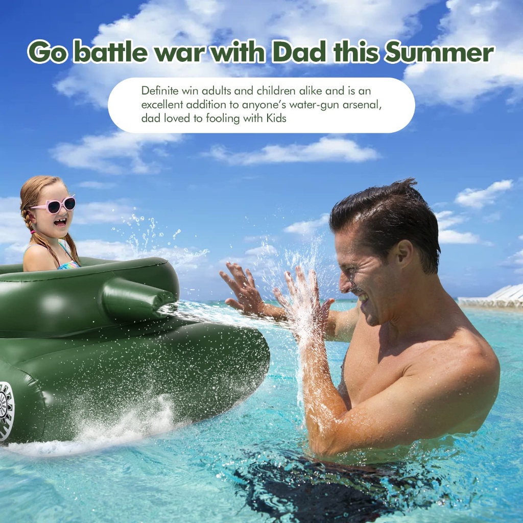 Phao Bơi mô hình Xe Tăng Bắn Nước Inflatable Tank Pool size lớn  EUROQUALITY