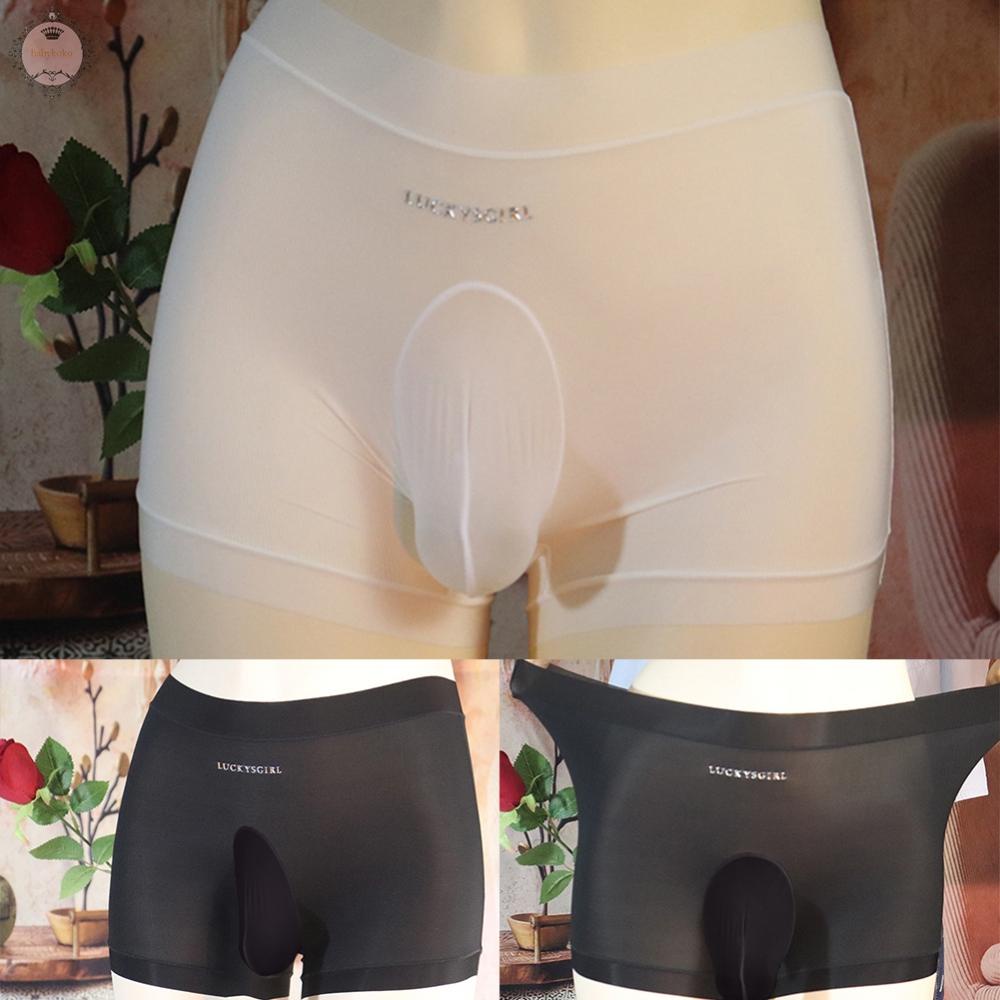 Sexy Mens Thin Sheer Mesh Underwear Boxer Shorts See Through Briefs Underpants