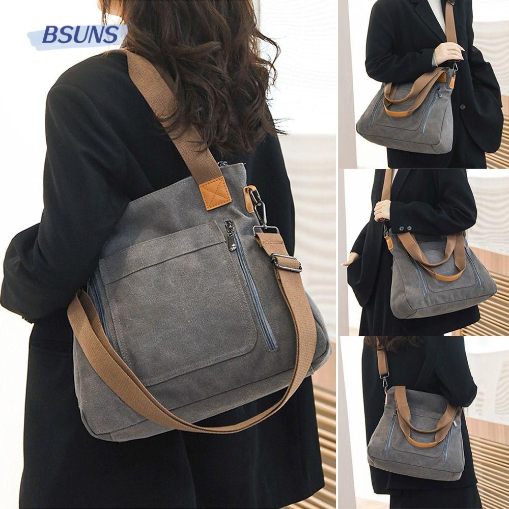 BSUNS Túi vải Sức Chứa Lớn Thiết Kế Đơn Giản Cho Nữ