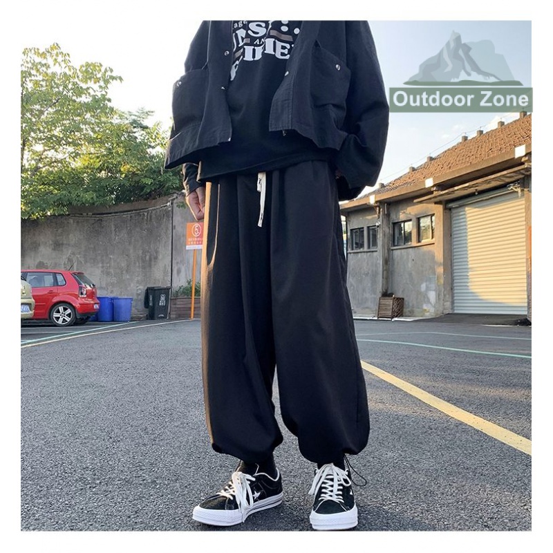 Quần Jogger Dáng Rộng Dây Rút Phong Cách Nhật Bản Thời Trang Xuân Hè Cho Nam Và Nữ