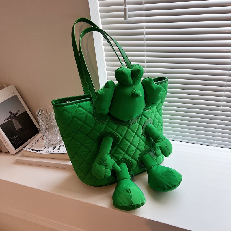 Túi Tote Đeo Vai Cỡ Lớn Hình Búp Bê Quái Vật Nhỏ Thời Trang 2023