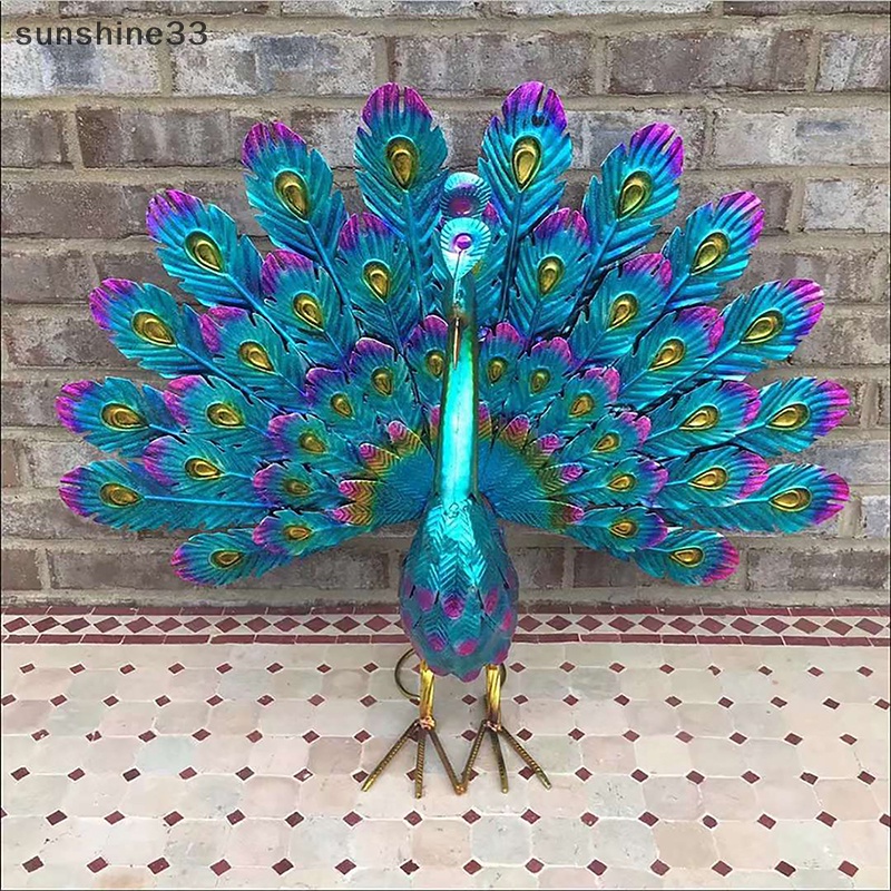 Su Mới Tượng Chim Công Bằng Kim Loại Trang Trí Sân Vườn Ngoài Trời