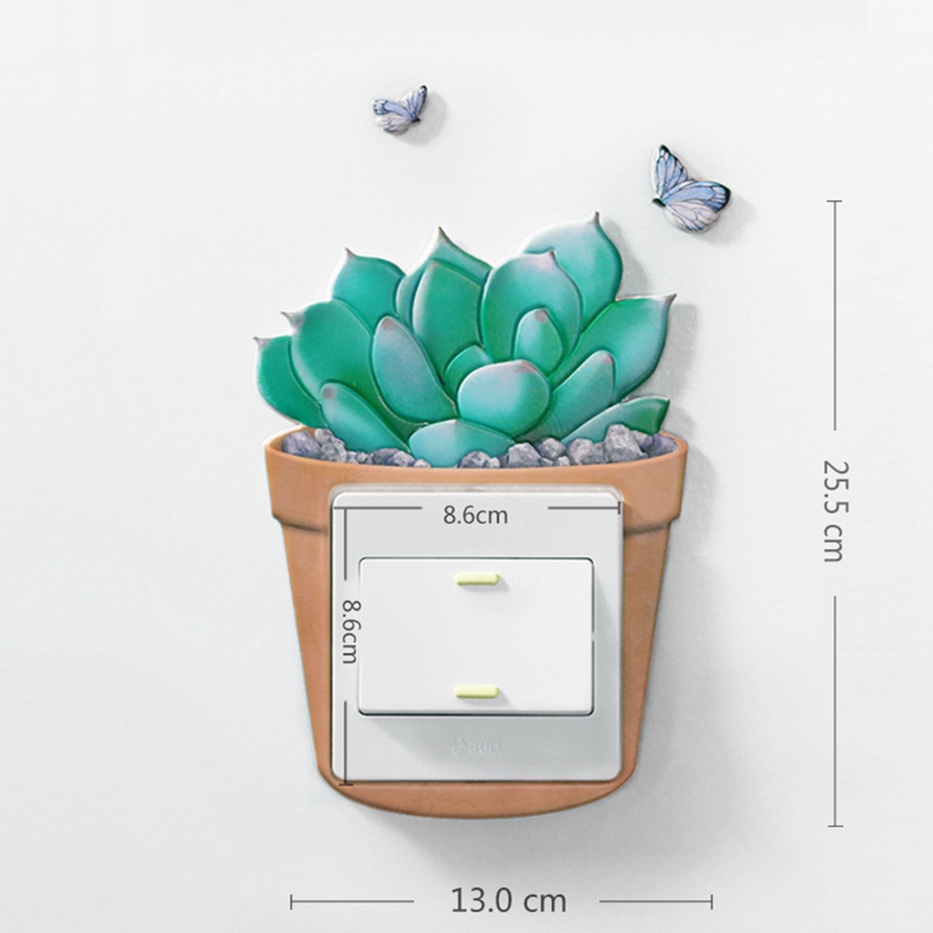 Miếng Dán Trang Trí Công Tắc Điện Hình Hoạt Hình Dạ Quang