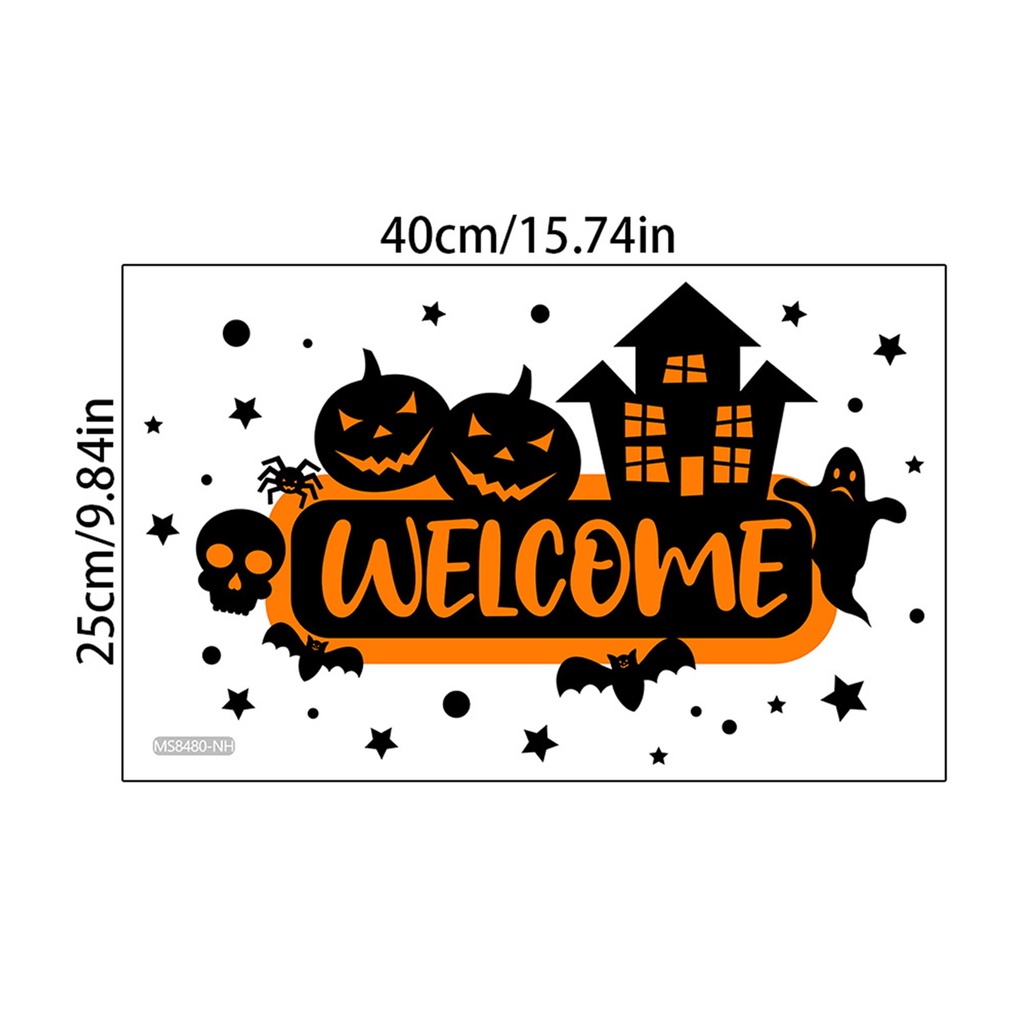 (Bất Ngờ) Nhãn Dán Tường Cửa Sổ Tự Dính Hình Bí Ngô Halloween Có Thể Tháo Rời Dễ Dàng Trang Trí Tiệc Tùng