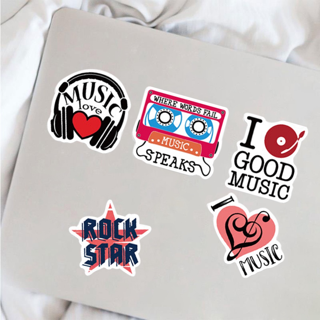 Bộ 50 Miếng Dán Chống Nước Không Cặp Dùng Trang Trí Đàn Guitar