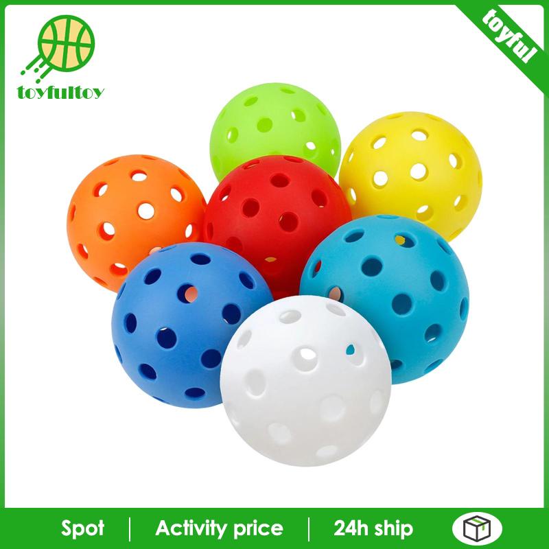 Bộ 7 Quả Bóng Pickleball 40 Lỗ Cho Trò Chơi Giải Trí Trong Nhà / Ngoài Trời