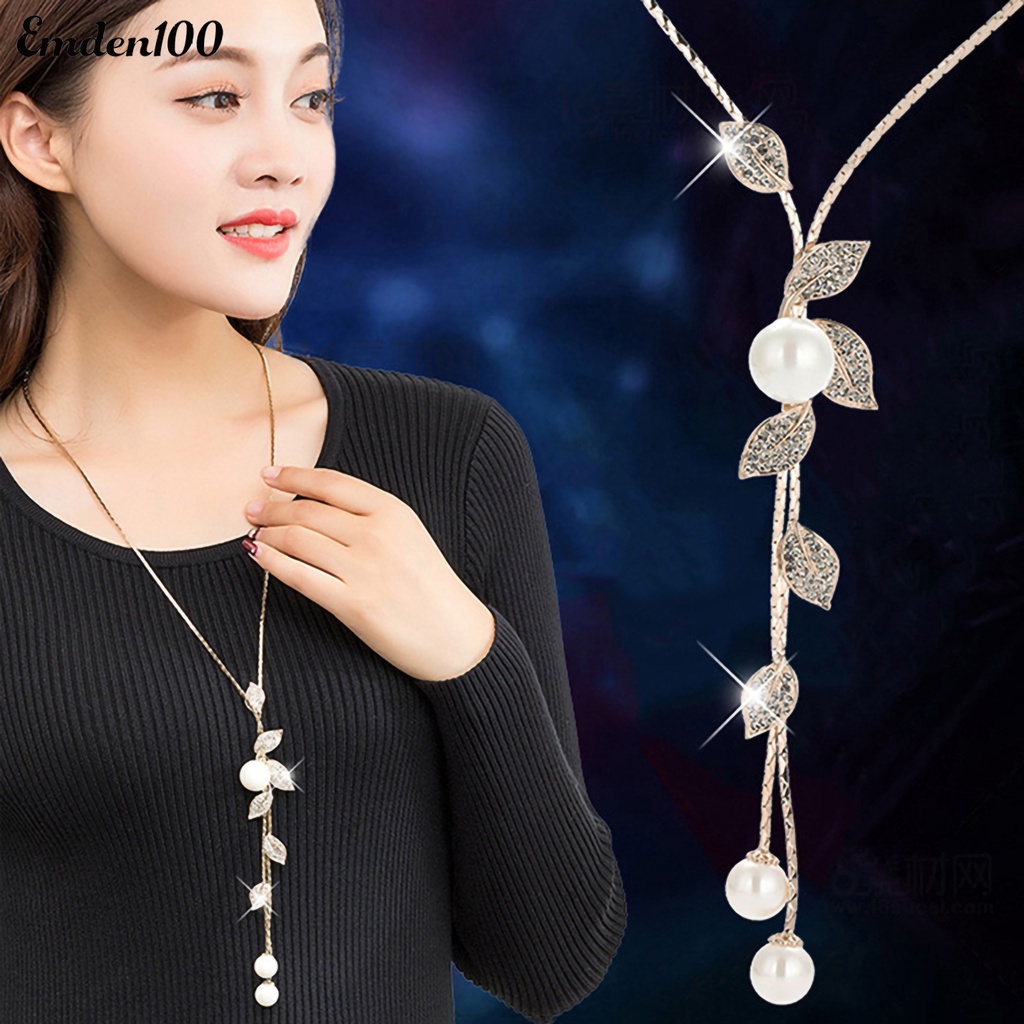 Vòng cổ Đính Ngọc Trai Nhân Tạo Phối Tua Rua Thời Trang Cho Nữ