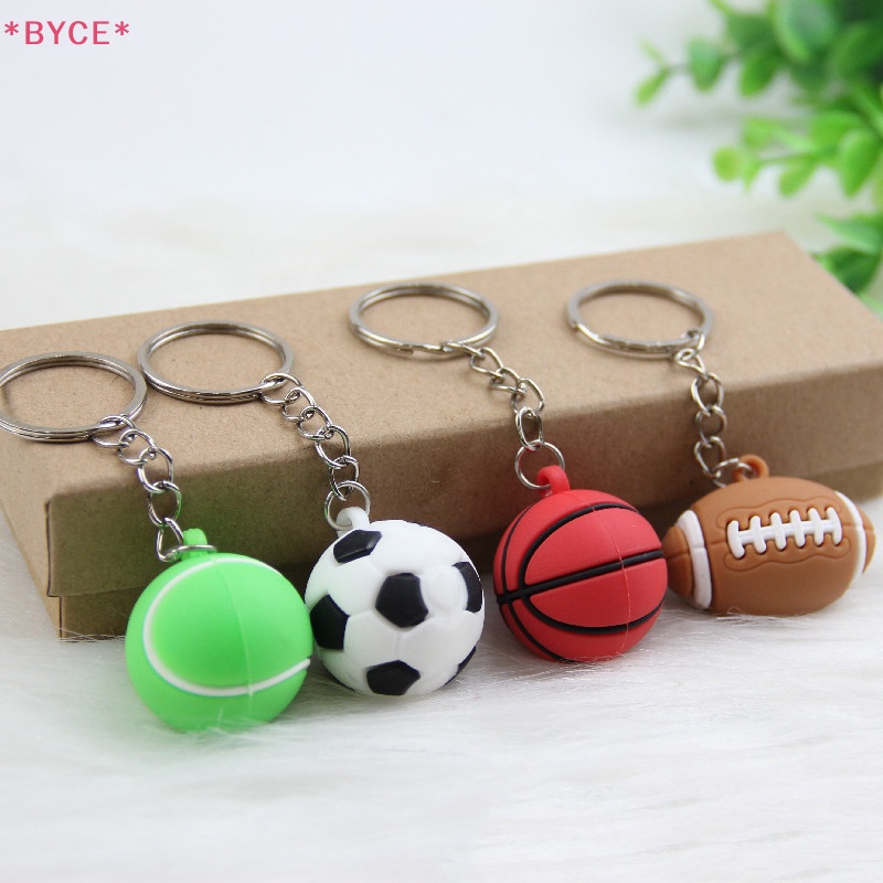 Móc Chìa Khóa Xe Hơi Hình Quả Bóng Bầu Dục / Bóng Rổ / Tennis Sáng Tạo Mới
