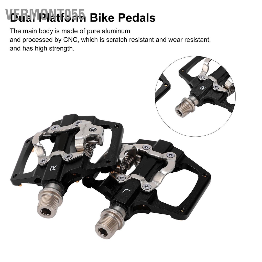 Vermont055 MEROCA 2 Mặt Nền Tảng Đa Năng Bàn Đạp Cho SPD Xe Kín Clipless Với Cleats Đi
