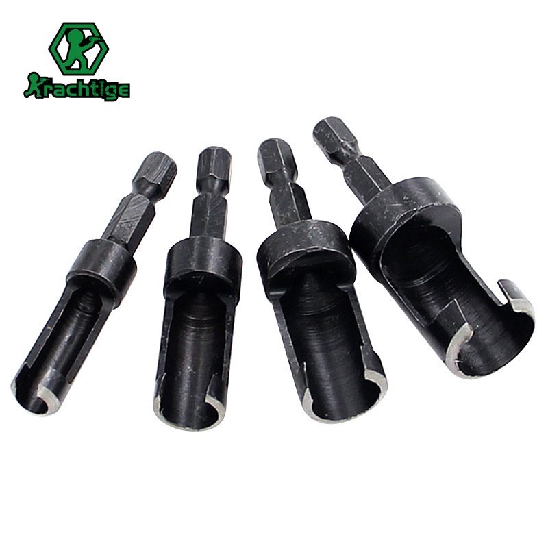 Set 4 Mũi Khoan Gỗ Bằng Thép Carbon 6mm 10mm 13mm 16mm Chuyên Dụng