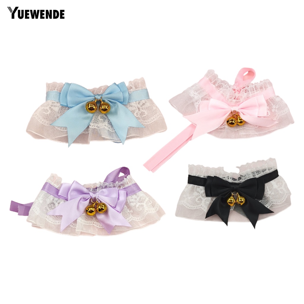 Ye.b Khăn Choàng Cổ Thắt Nơ Phối Ren Handmade Thoải Mái Dành Cho Thú Cưng