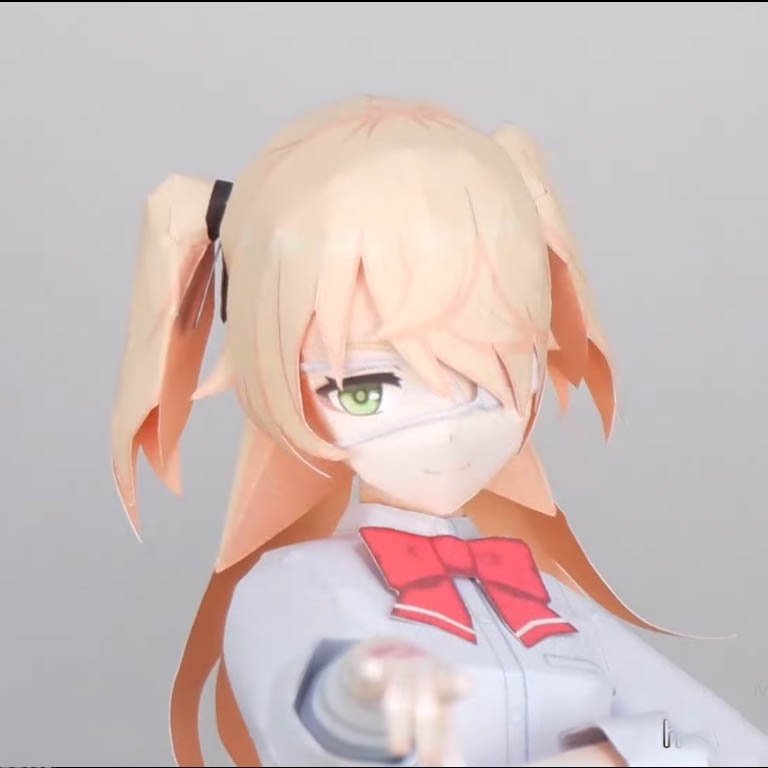 Mô hình giấy anime girl Anime Game  Fischl in School Uniform