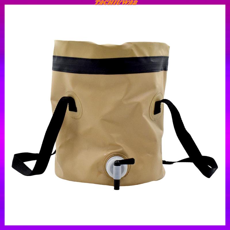 Xô Đựng Nước Có Tay Cầm Và Nắp Đậy Có Thể Gấp Gọn Tiện Dụng Mang Theo Du Lịch Cắm Trại