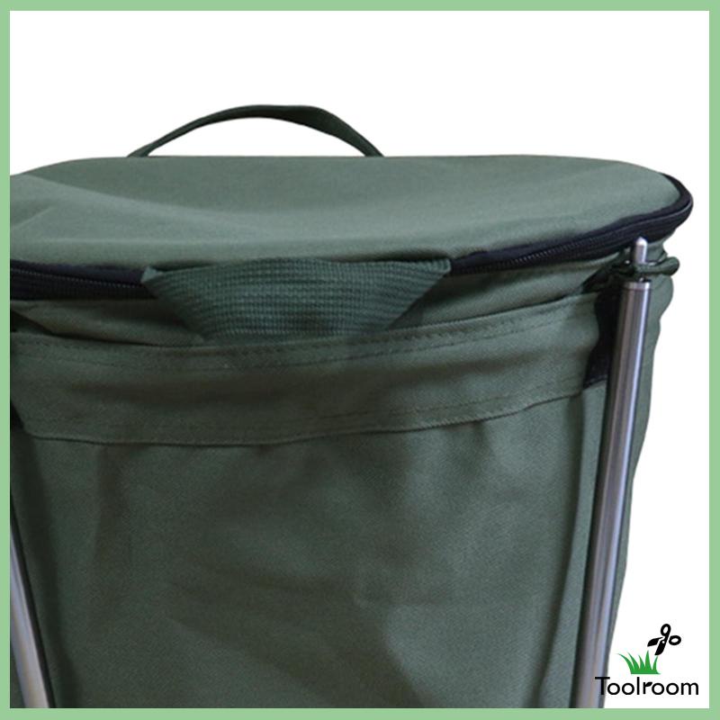 Túi Đựng Rác 20L Có Nắp Khóa Kéo Có Thể Gấp Gọn Tiện Dụng Mang Theo Du Lịch / Cắm Trại