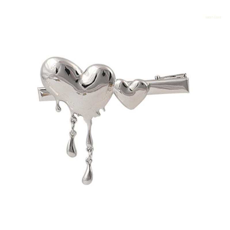 Kẹp Tóc Hình Trái Tim Bằng Hợp Kim Xinh Xắn Cho Nữ