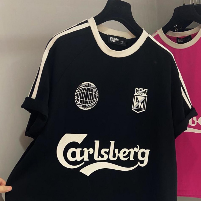 Áo Thun Tay Ngắn Kẻ Sọc Ngang Phong Cách Retro Dành Cho Nam Nữ