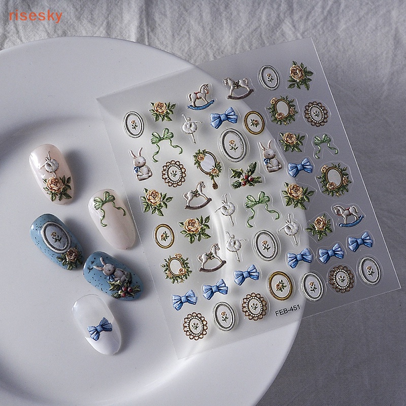 Miếng Dán Trang Trí Móng Tay Ba Chiều Diy Xinh Xắn