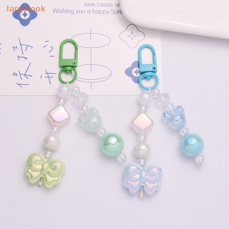 Móc Khóa Hình Nơ Bằng Acrylic Mạ Màu Dễ Thương Thời Trang