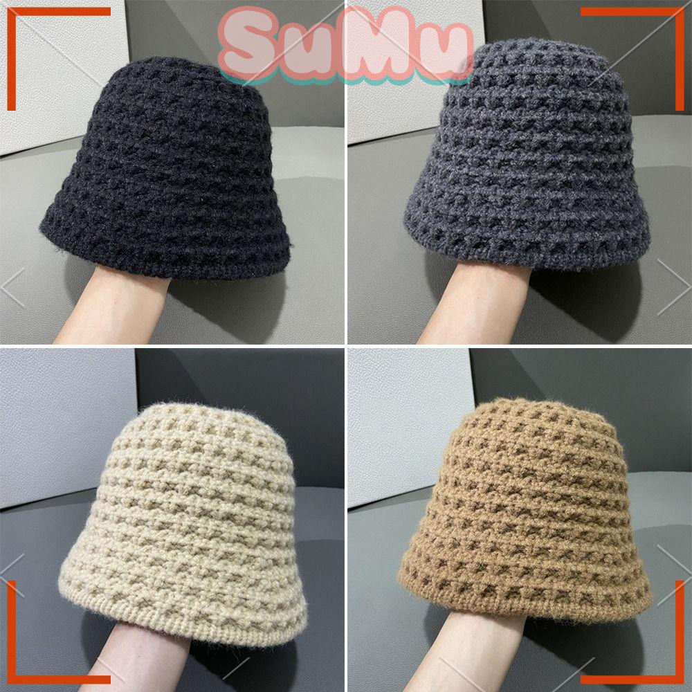 SUMU Mũ Len Dệt Kim Giữ Ấm Thời Trang Mùa Thu Đông Dành Cho Nữ