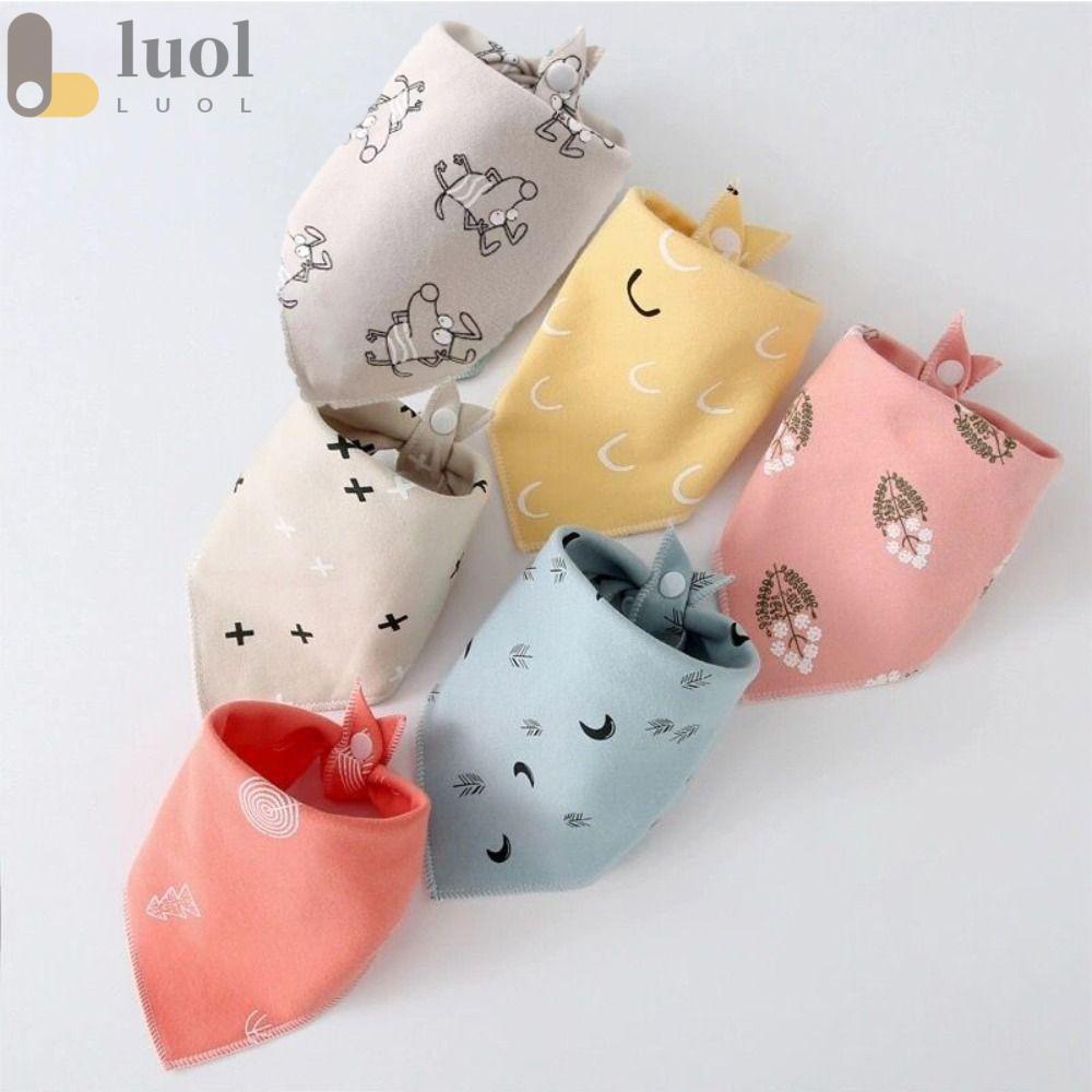 LUOL Set 3 Yếm Ăn Hình Tam Giác Dễ Thương Cho Bé