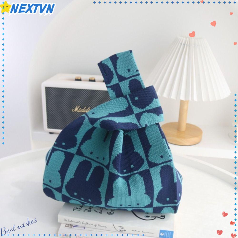 NEXTVN Túi Xách Đan Len Thủ Công Hình Đầu Thỏ Dễ Thương Cho Nữ