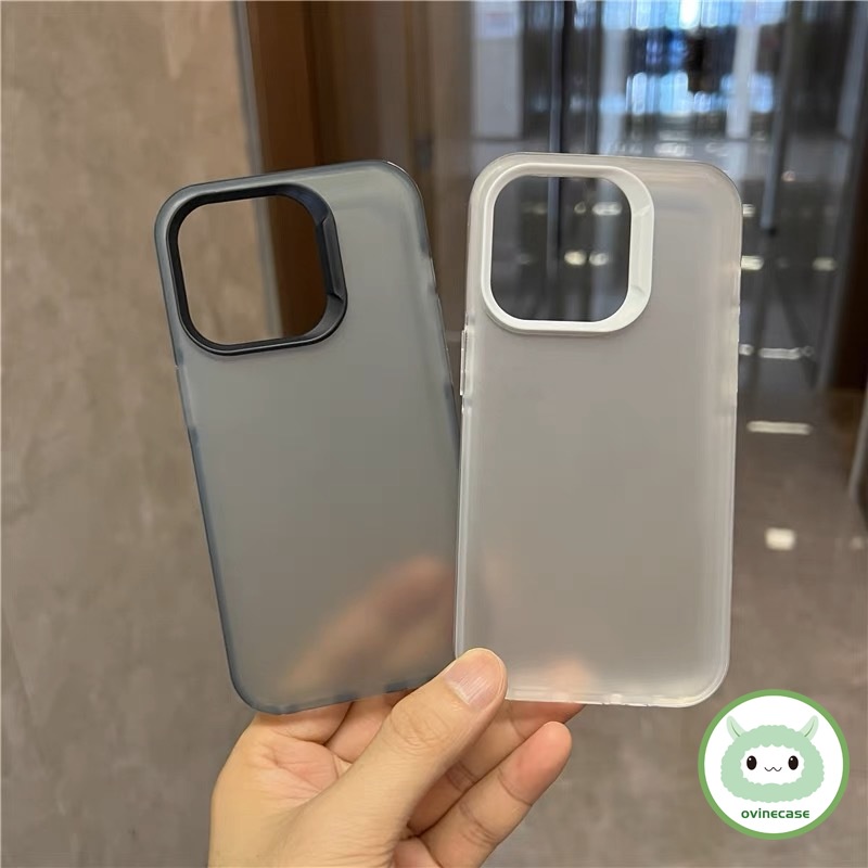 Phong cách và tối giản matte frosted original bumper casing Ốp điện thoại mềm cho iphone x xs xr xsmax ip 7 8 plus Ốp điện thoại iphone 11 pro max 12 13 14 pro max tpu chống sốc
