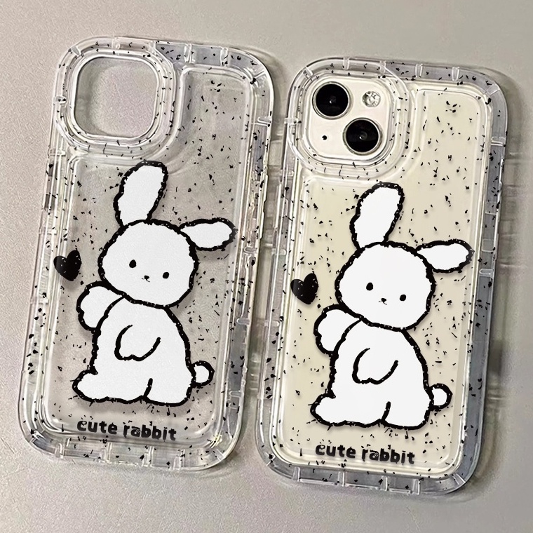 Ốp Điện Thoại TPU Silicone Mềm Trong Suốt Chống Sốc In Hình Thỏ Dễ Thương Cho IPhone 14 13 11 12 Pro XS Max XR X 8 7 6S Plus