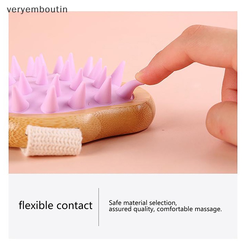 Bàn Chải Massage Da Đầu Cầm Tay Hình Tròn Tiện Lợi