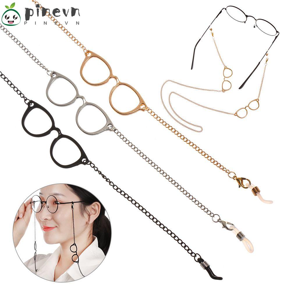 PINEVN Mắt Kính Đọc Sách Chống Trượt Có Dây Đeo Bằng Kim Loại Mới Dành Cho Bạn Nữ