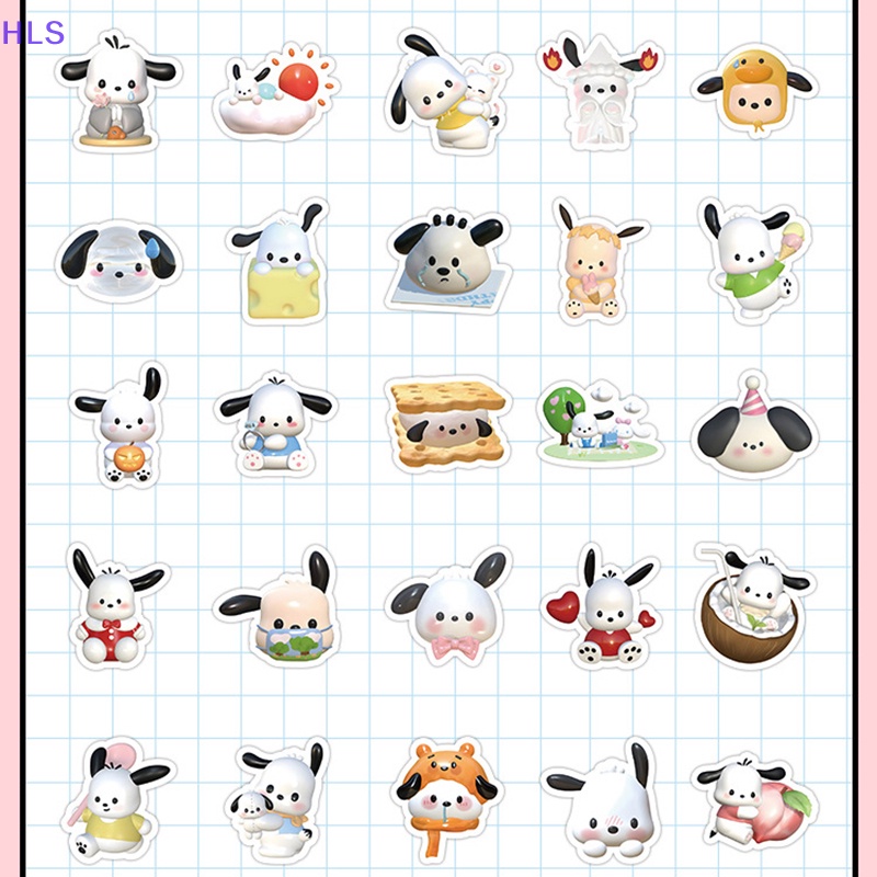 Bộ 60 Miếng Dán Hình Chú Chó Pochacco Dễ Thương Dùng Trang Trí Vali / Điện Thoại / Laptop DIY