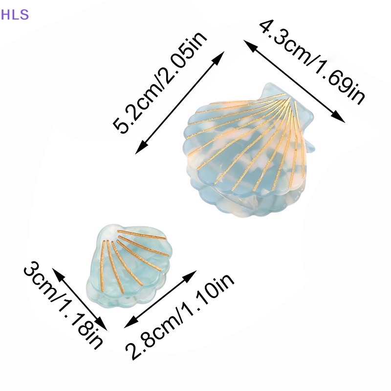 1 Kẹp Càng Cua Tạo Kiểu Tóc Thời Trang Hình Vỏ Sò Bằng Acrylic Cho Nữ