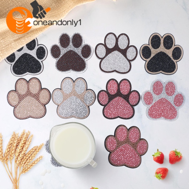 Bộ 10 Đế Lót Ly Cách Nhiệt Hình Bàn Chân Mèo Dễ Thương Diy