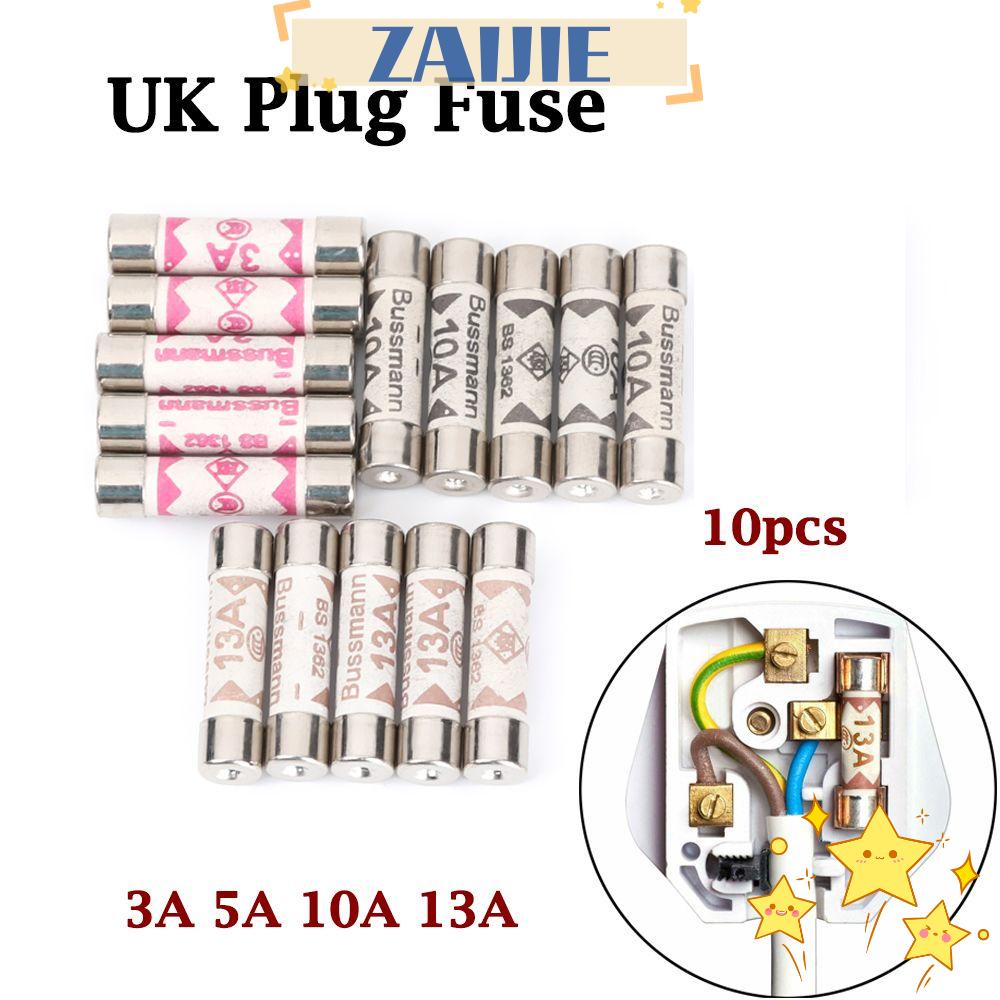 ZAIJIE24 Set 10 Cầu Chì Gốm 3-13A