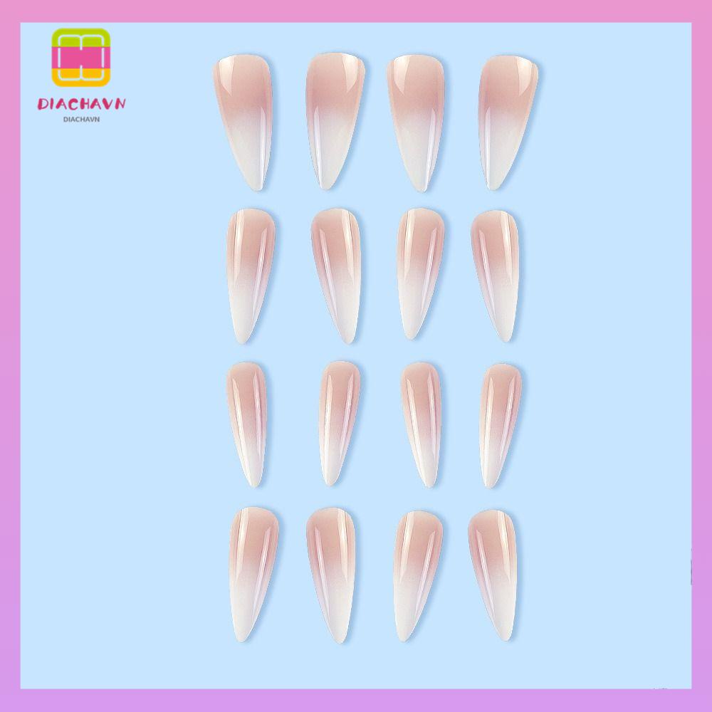 DIACHAVN Bộ Móng Tay Giả Hình Giọt Nước Che Phủ Toàn Diện Chống Mòn Cho Nữ