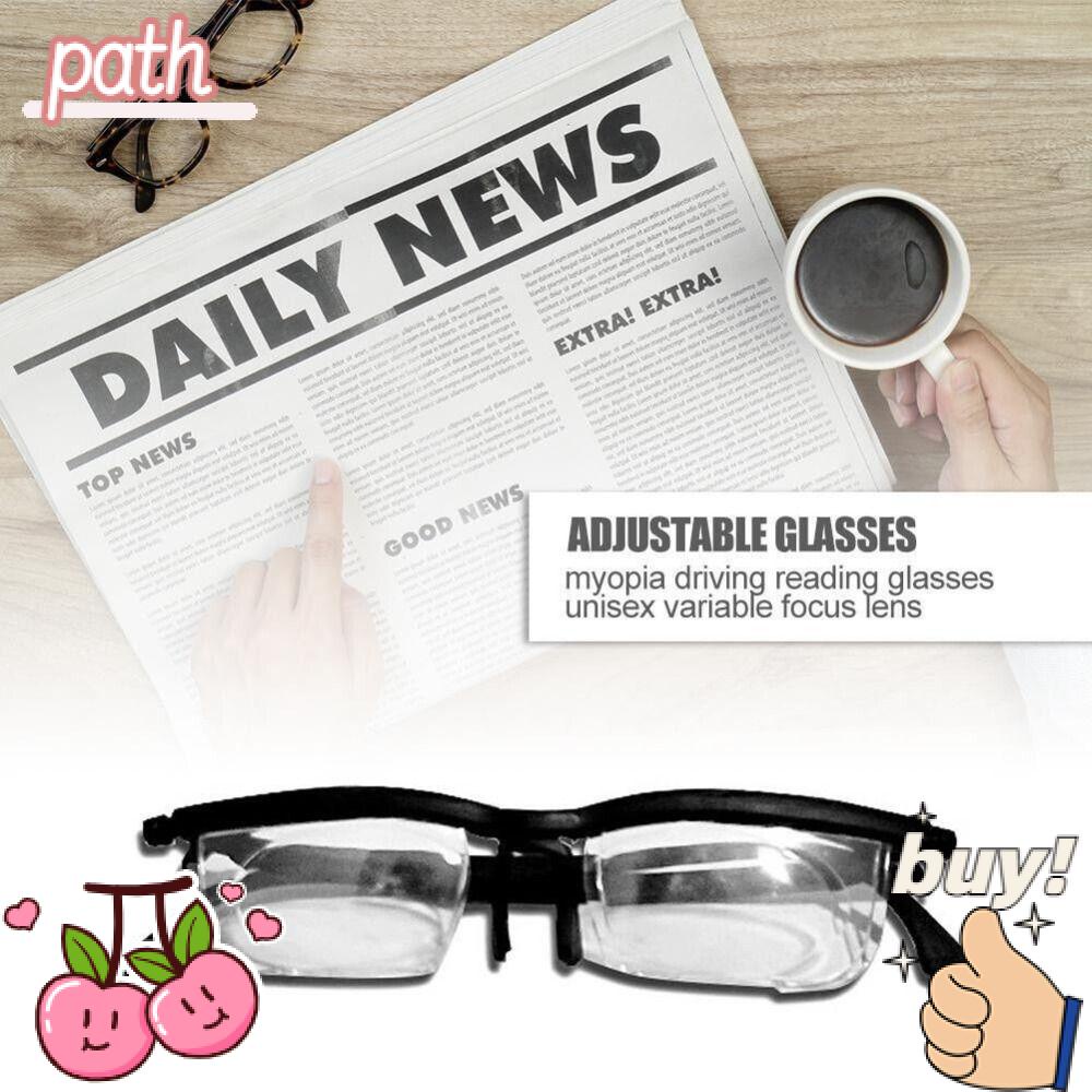 PATH Set 2 Cặp Kính Lúp PC - 3 Đến + 6 Diopters Màu Đen Có Thể Điều Chỉnh