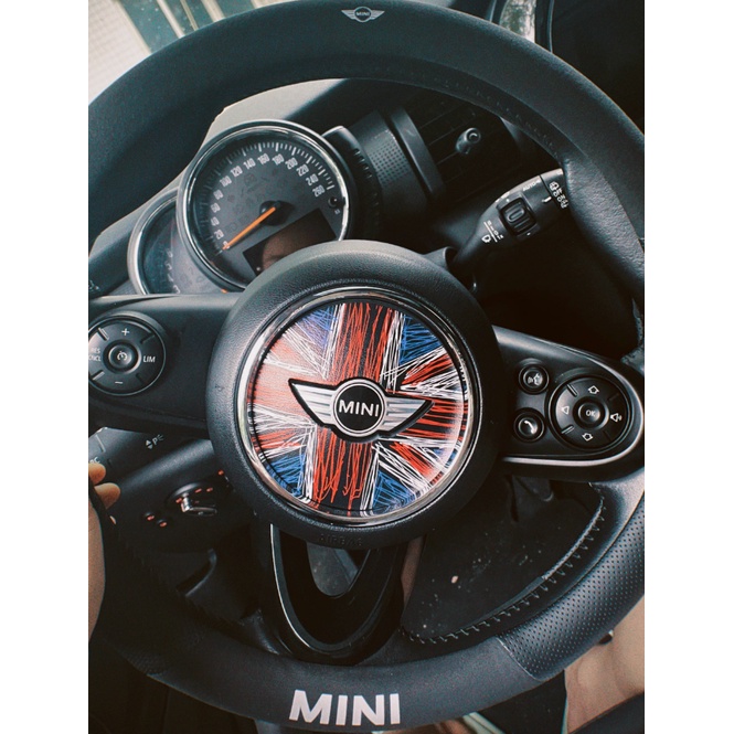 MINI COOPER steering wheel sticker COUNTRYMAN CABRIO Paceman JCW CLUBMAN F54 F55 F56 F57 F60 handlebar center standard painted three-dimensional sticker