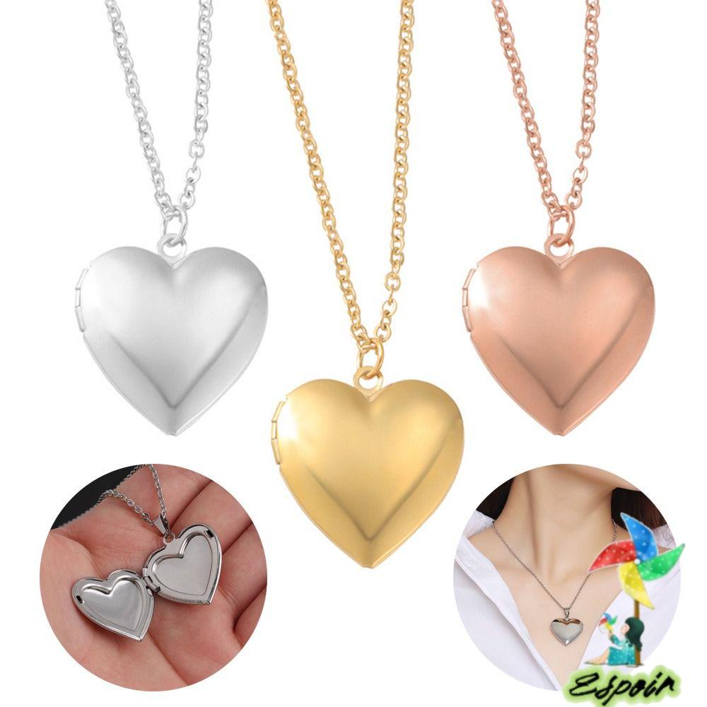 ESPO Set 2 Dây Chuyền Mặt Khung Ảnh Hình Trái Tim