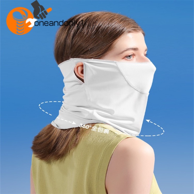 Khẩu Trang Chống Nắng Và Tia UV Bằng Lụa Lạnh Bảo Vệ Khuôn Mặt Dành Cho Bạn Nữ Khi Lái Xe