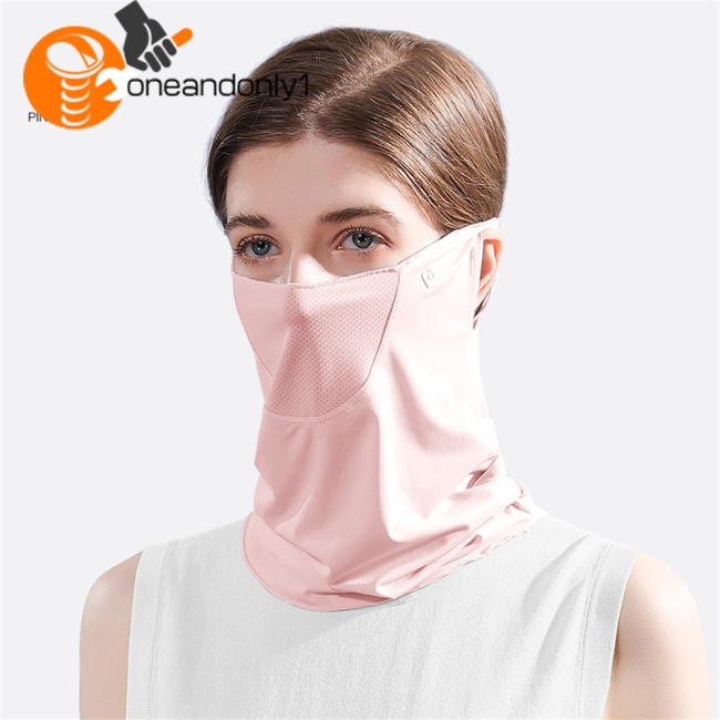 Khẩu Trang Chống Nắng Và Tia UV Bằng Lụa Lạnh Bảo Vệ Khuôn Mặt Dành Cho Bạn Nữ Khi Lái Xe