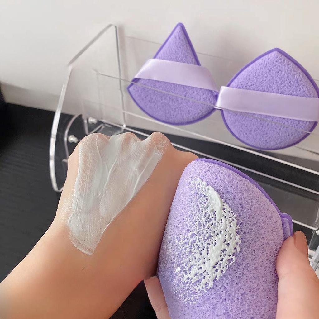 Mút Xốp Tẩy Trang Dạng Găng Tay Màu Tím Nhỏ Gọn Tiện Lợi