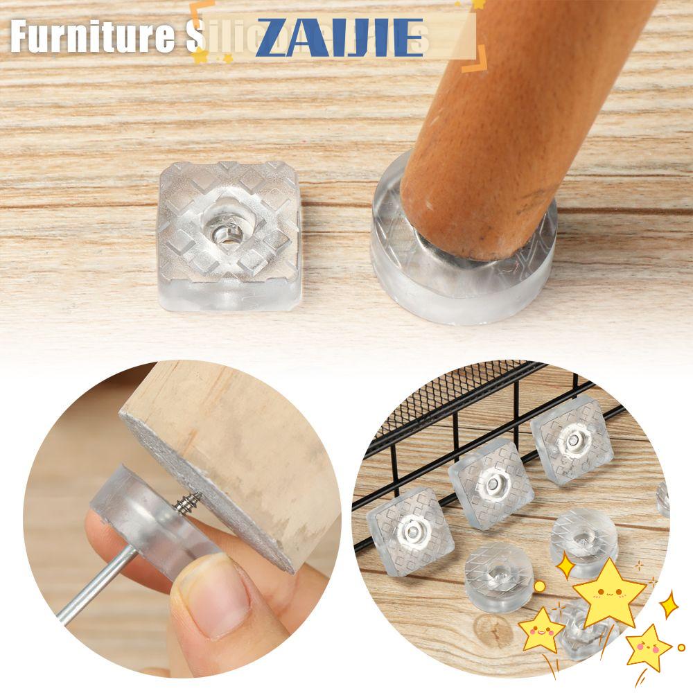 ZAIJIE24 Miếng Đệm Chân Đồ Nội Thất Bằng Cao Su Silicone Chống Trượt Không Gây Tiếng Ồn