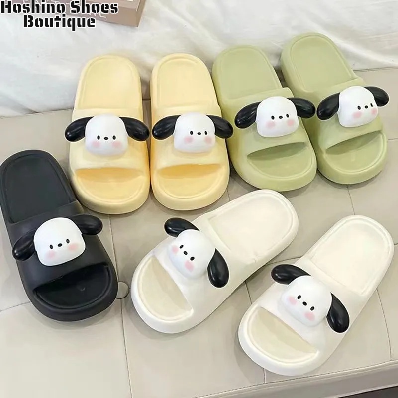 Dép Sandal Đế Dày 3cm Chống Trượt Không Thấm Nước Họa Tiết Hoạt Hình Dễ Thương Cho Nữ