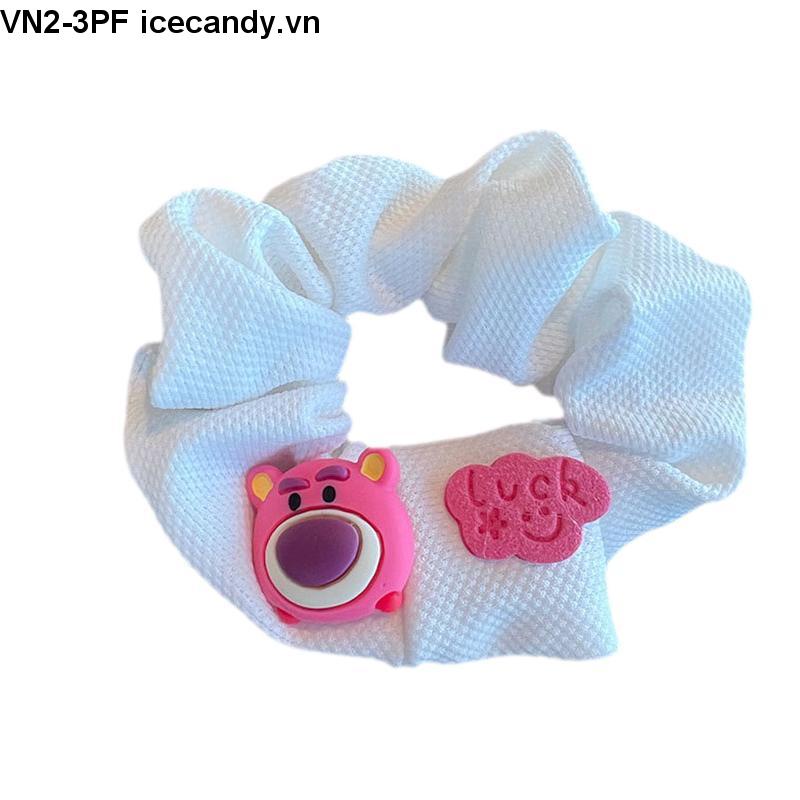 🥟ice🥟Dây Cột Tóc Hình Gấu Dâu Dễ Thương Xinh Xắn Dành Cho Nữ