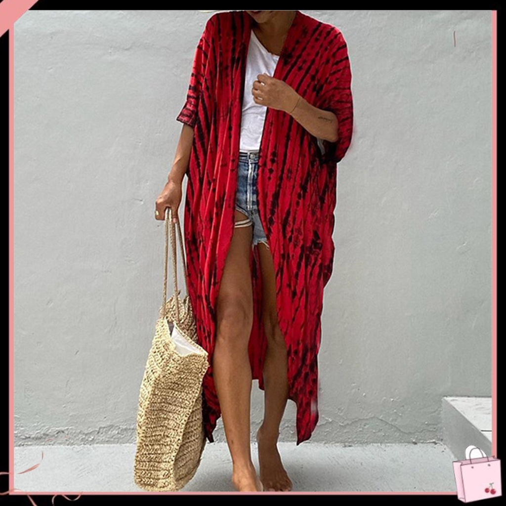 Vỏ Bọc Bikini Chống Nắng Thoáng Khí In Họa Tiết Kẻ Sọc