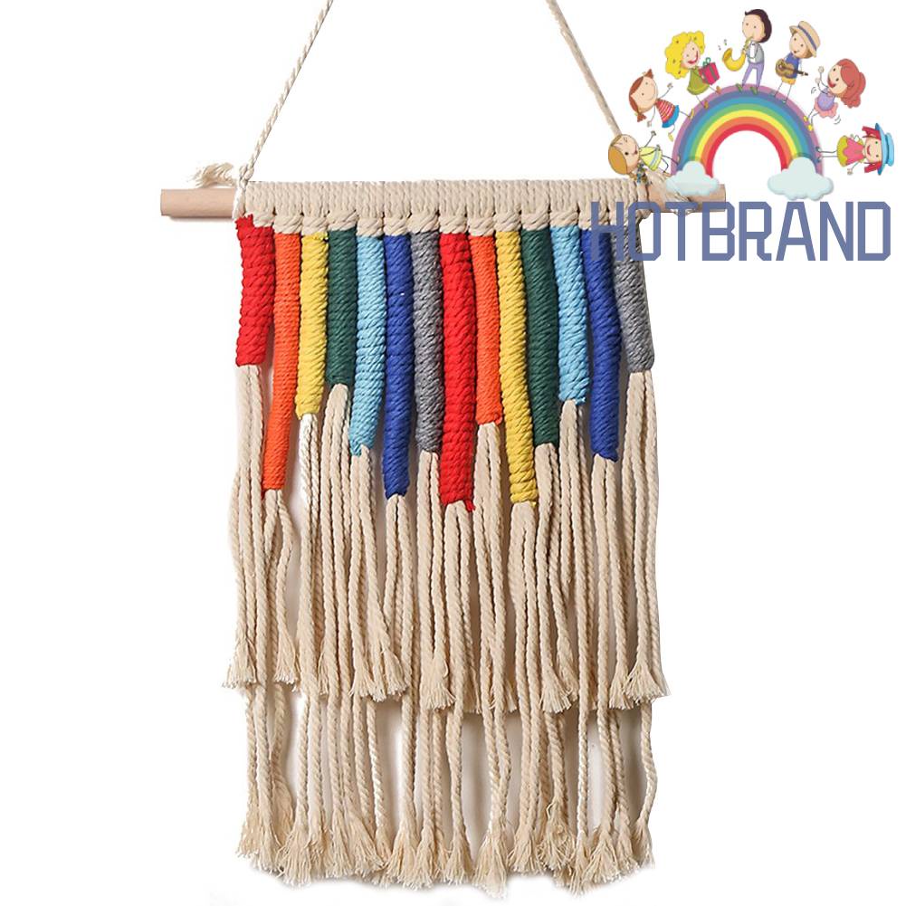 Thảm Macrame Treo Tường Trang Trí Nhiều Màu Sắc