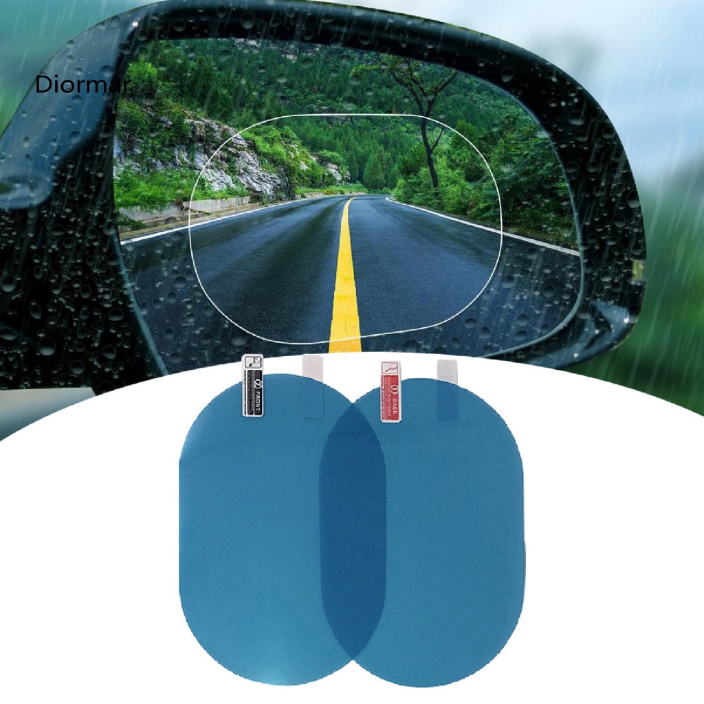 1 Cặp Phim Dán Gương Chiếu Hậu Hình Oval Chống Nước Chống Sương Mù Thông Dụng Cho Xe Hơi Xe Máy DIO